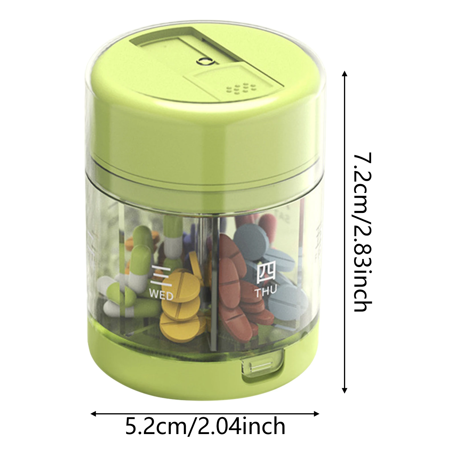 7 Days Weekly Pillbox Tablet Holder Medicine Storage Case Container Portable Capsule Pill Box Organizer for Fish Oil Vitamins
