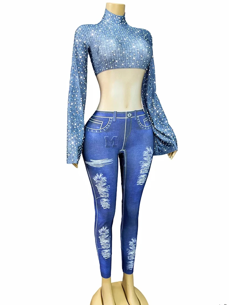 High Quality Hot Stamping Printed Slim Fit Color Blocked Elastic Jumpsuit 2025 New Fashion Custom Women'S Clothing