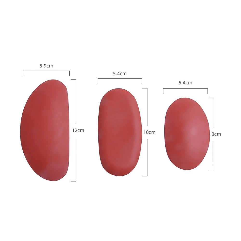 3Pcs Red Very Soft Silicone Sheet Pottery Tool Set Clay Sculpting Colored Diy Scraper Handmade Art Supplies 3 Sizes Available