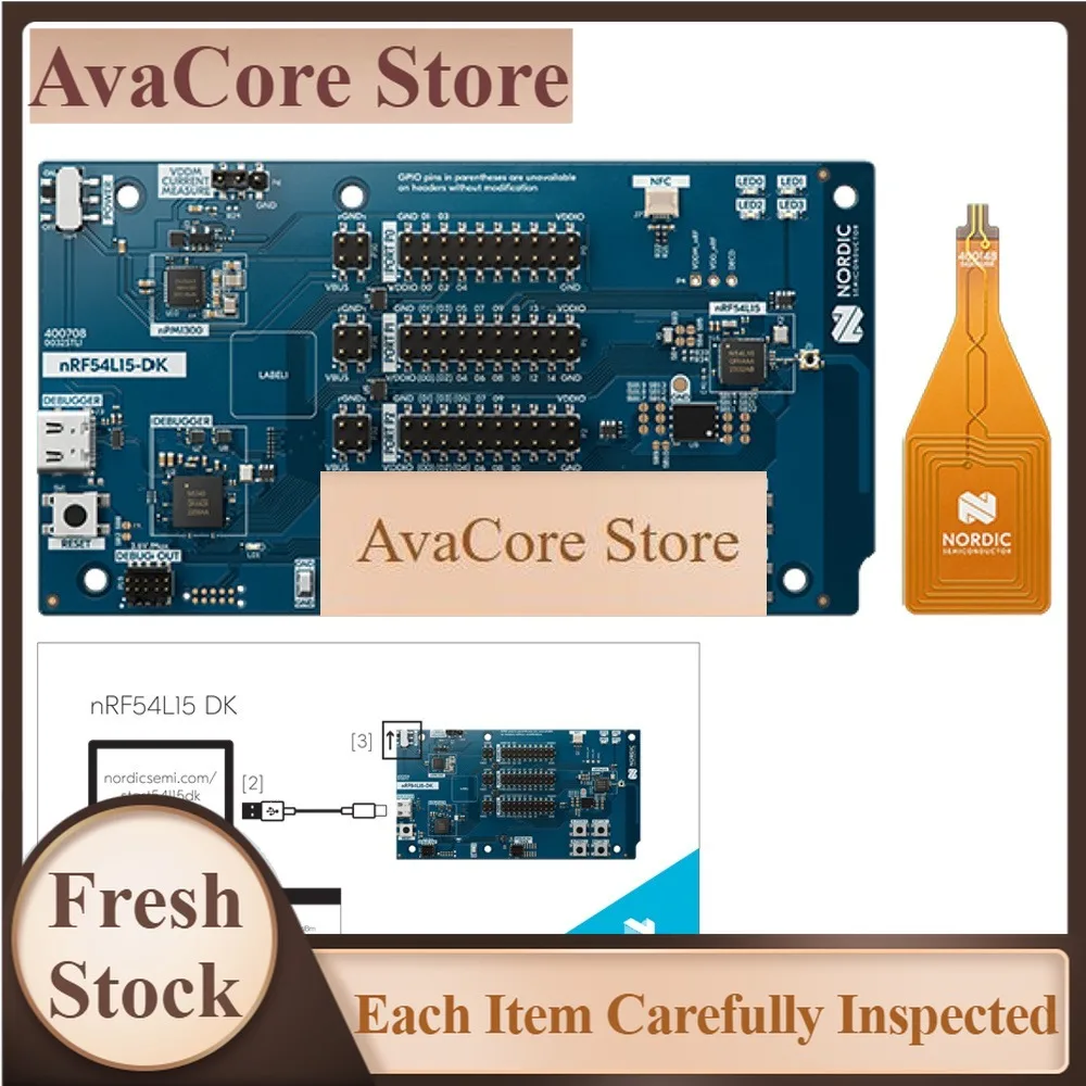 AvaCorenRF54L15-DK Development Board NRF54 Series Wireless Soc Support Bluetooth Mesh, Thread, Matter,2.4 G Low Energy Developme