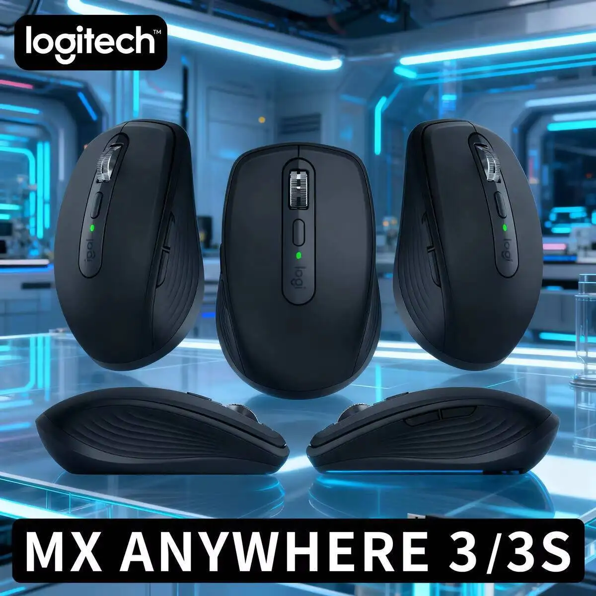 

Компактная мышь Logitech MX Anywhere 3S, эргономичный дизайн, перезаряжаемая, с быстрым прокруткой для портативных ПК Mac