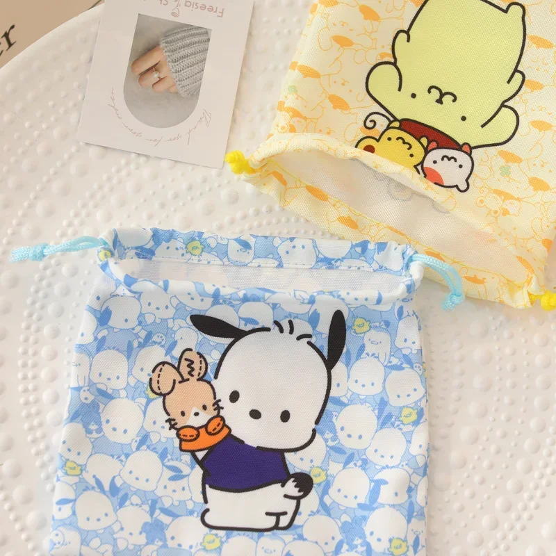 Sanrio Hello Kitty Drawstring Bag Cartoon Storage Bags Cosmetic Sundries Drawstr Pouch Travel Portable Sorting Bag Cute Gift Bag