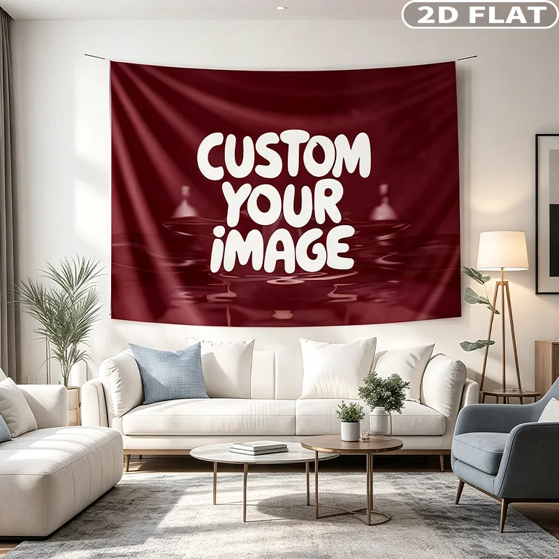 1pc 2D Flat Custom Party Banner, Personalized with Custom Name & Text, Custom Image‑Themed Decor Banner for Birthday, Holiday