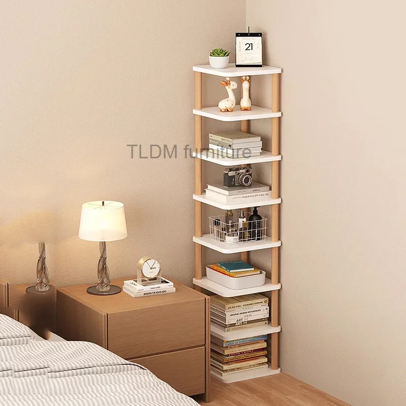 

Small Display Storage Organizer Stationery Bookcases Shelves Wooden Kids Bookshelf Wall Shelf Corner Estante Home Furniture WKBS