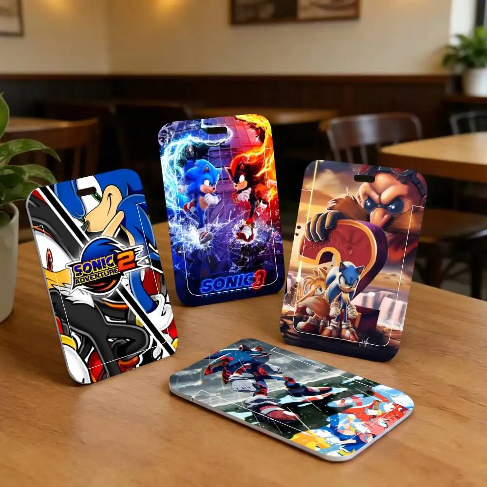S-Sonic The H-Hedgehog ID Card Holder Neck Strap Pendant Door Badge Holder Lanyards Keychain Work Credential Case Gift - view 2