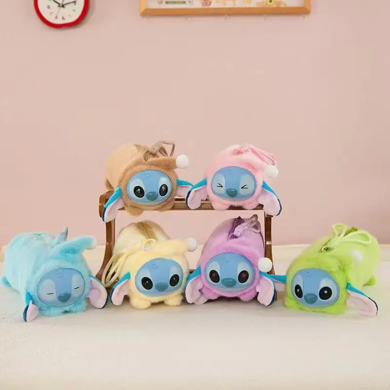 مقلمة Lilo&Stitch للعودة إلى المدرسة على شكل حيوان حقيبة أدوات مكتبية، حقيبة تخزين دمية كرتونية للفتيات كاواي هدية