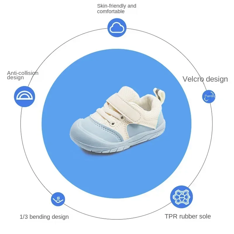 Baby Walking Shoes Boy Soft Soles Anti-skid Children\'s Casual Sneaker Shoes Mesh Breathable Baby Sneaker Baby Infant Girl Shoes