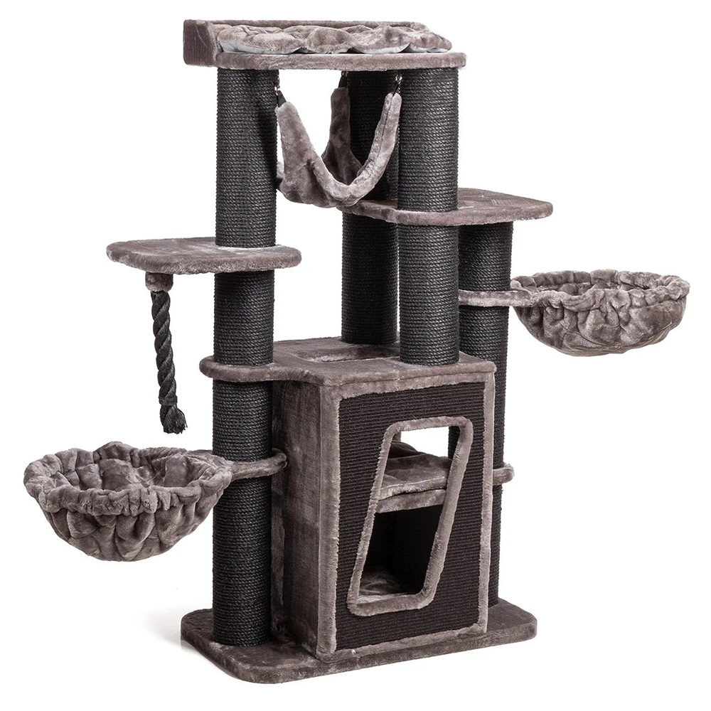 

*e dYOUME OEM-Ready a 157cm Tall Cat Tree in Beige Plush with 15cm Posts and a 4cm Thick Baseplate Cat Tree Cat Tree Tower&
