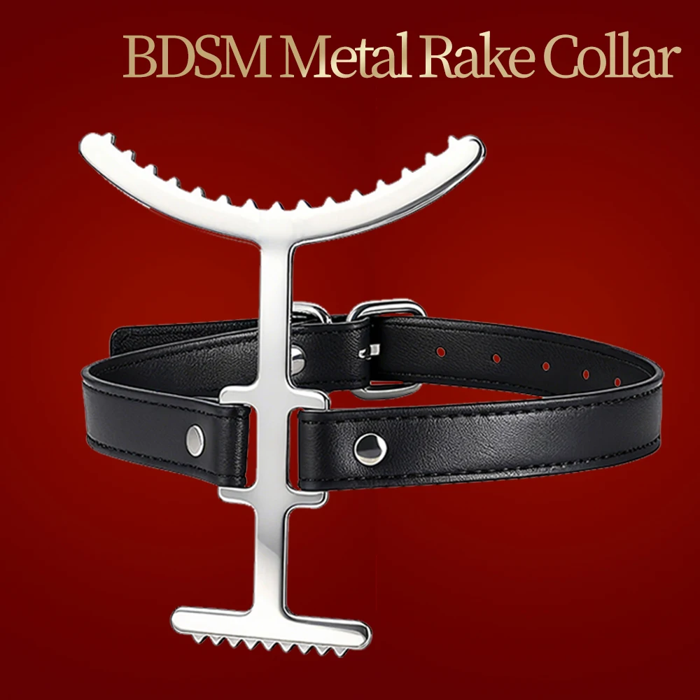 BDSM Heretic Fork Posture Collar PU Leather Neck Restraint Spiked Choker Head Up Training Bondage Gear Sex Toys for Couples - Image 2