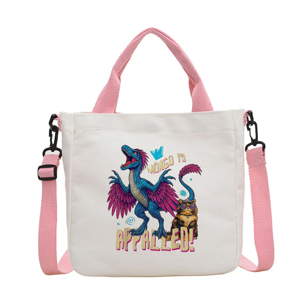 Bolso de hombro plegable tipo tote bag de la marca Dungeon Crawler, con diseño de Carl, de lona, estilo Y2K, para mujer.