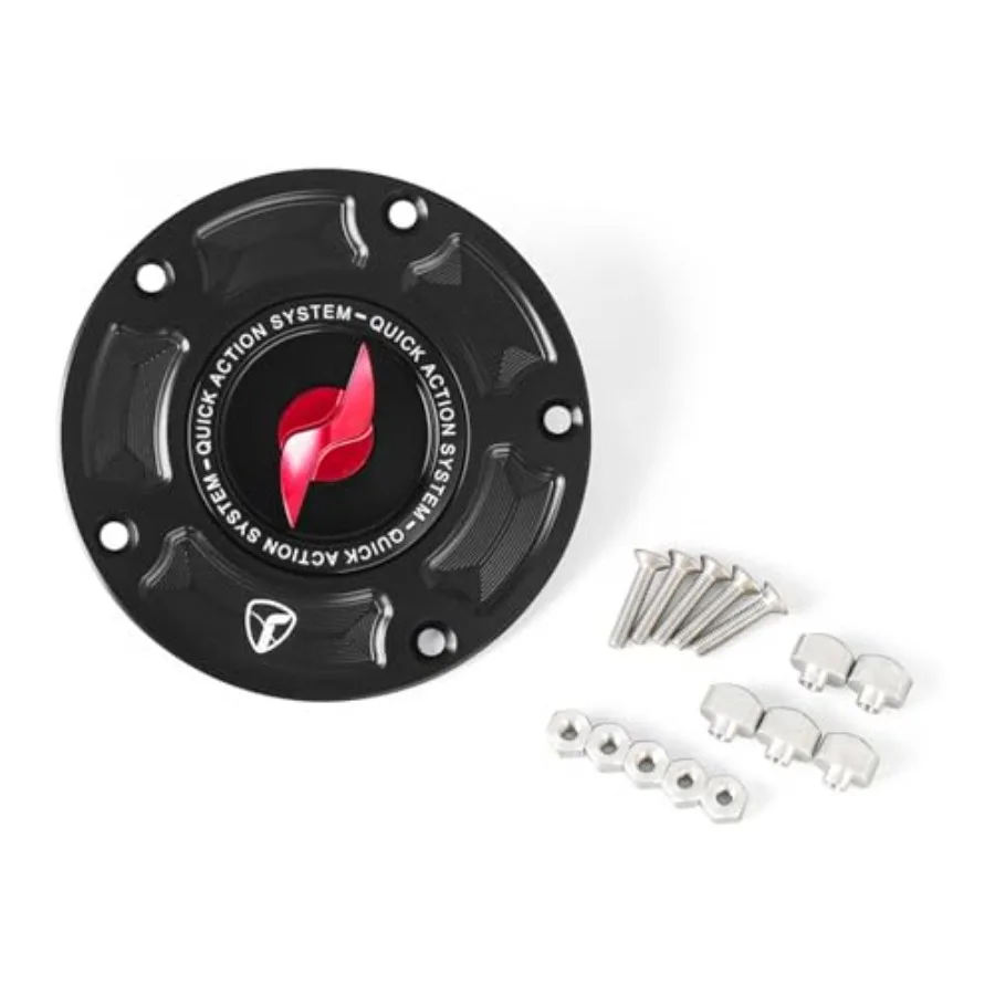 

CNC Accessories Fuel Tank Cap Motorcycle Gas Cap Lightning Key Quick Action Cover Fit For Aprilia RSV4 Tuono V4 1100 RR For Duc