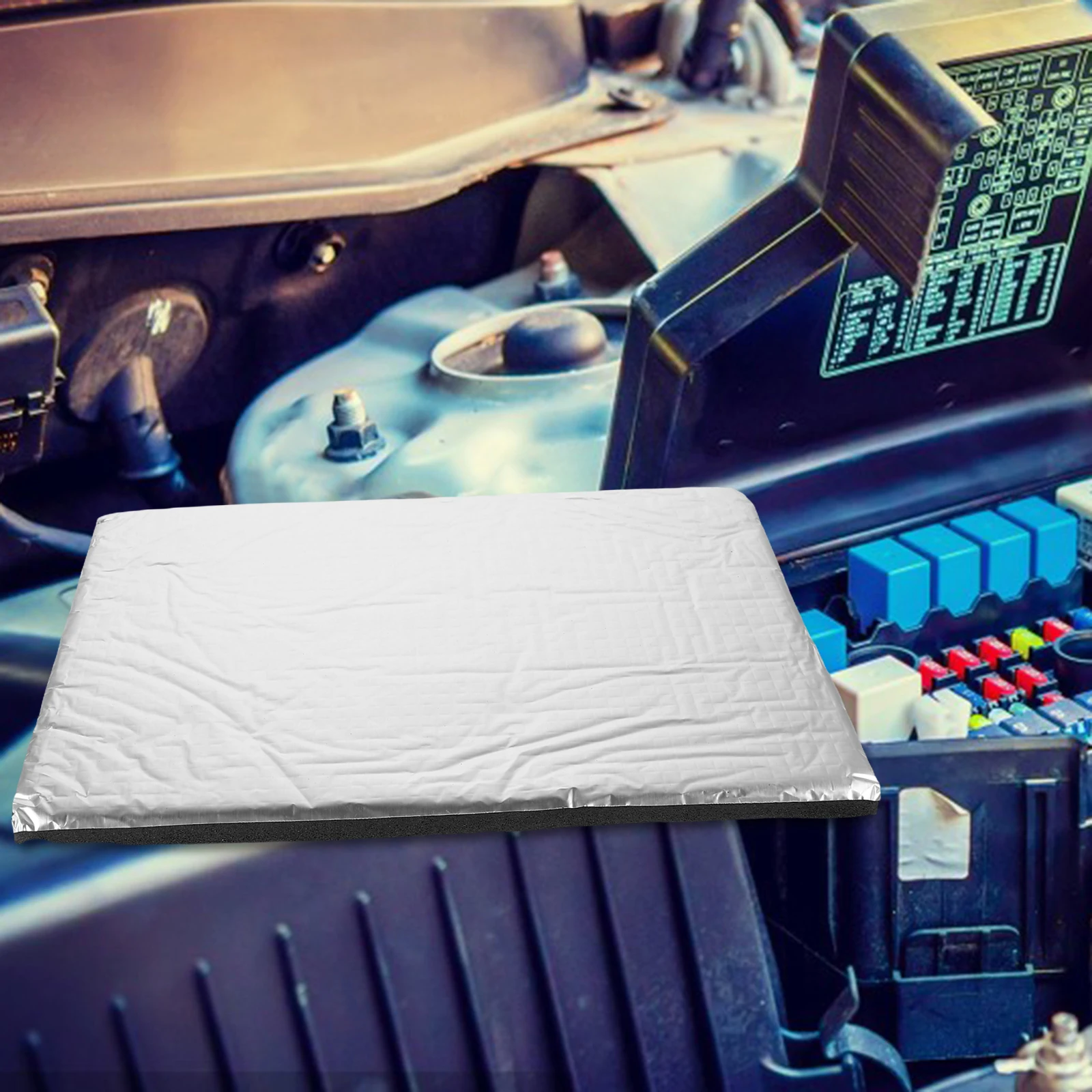 

10 Pcs Car Sound Insulation Mat 25x18cmx10mm Engine Soundproof Heat Blocker Pad Home Van Accessories Door Film