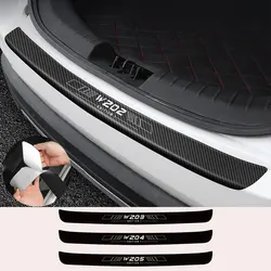 Car Rear Trunk Bumper Guard Carbon Fiber Stickers Protector Film For Mercedes Benz Edition 1 C-Class W202 W203 W204 W205 W206