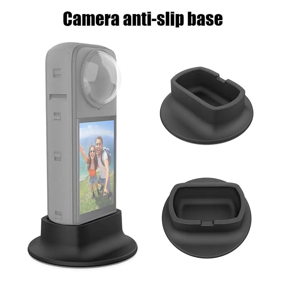 Camera Anti-slip Base For Insta360 X4 Silicone Fixing Bracket Base Expansion Stability Preventing Shakes Camera Accessories G1E7