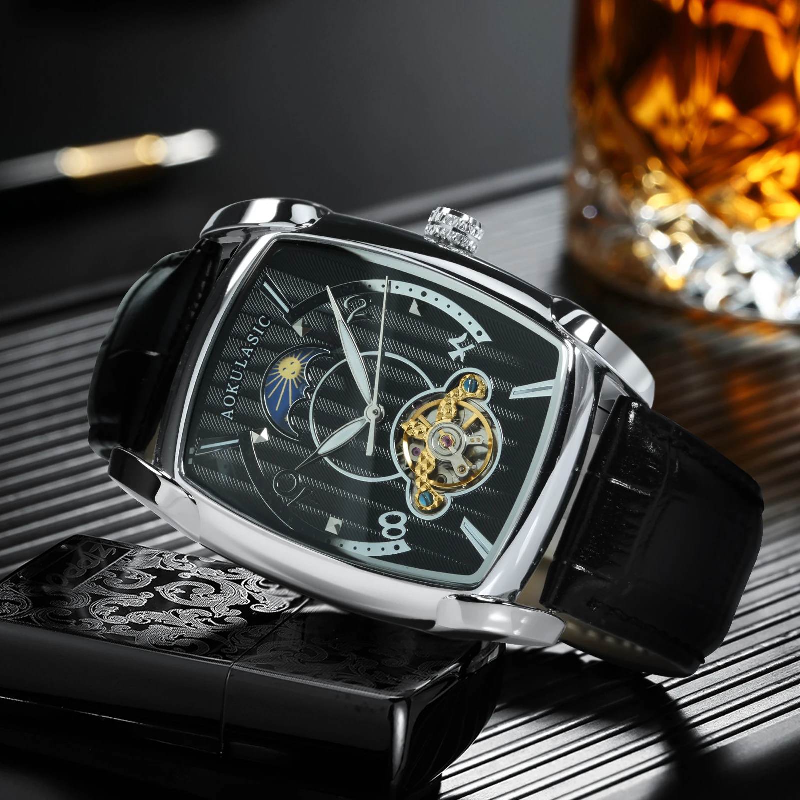 Men's Luxury Automatic Moon Phase Watch