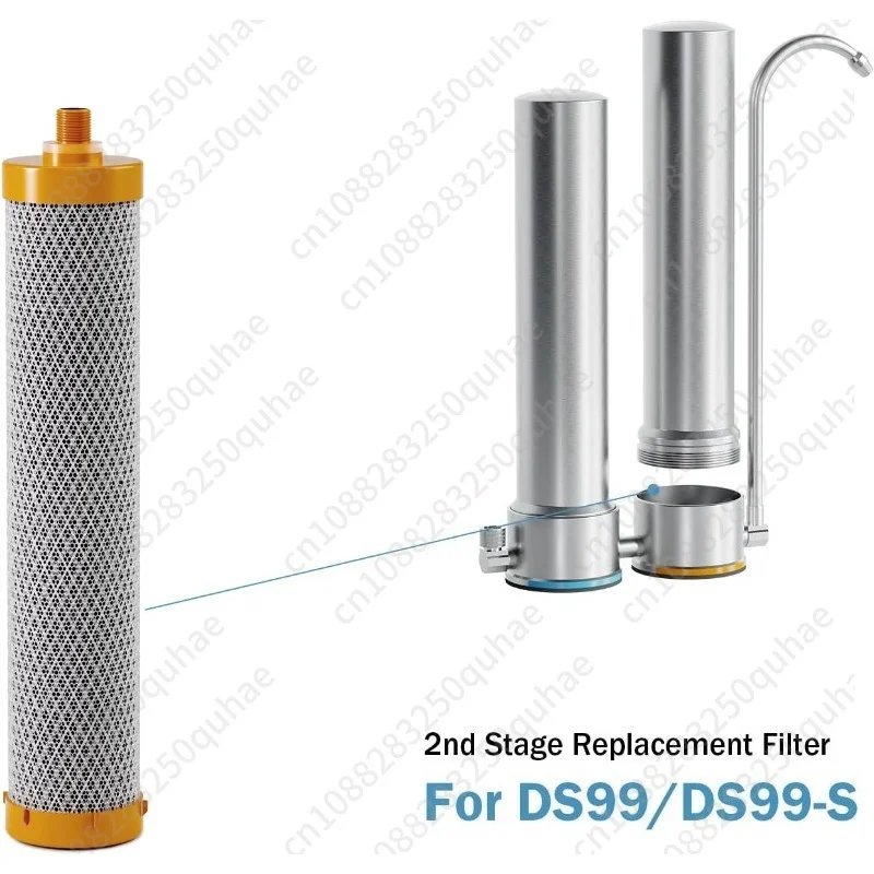 DSF02 Secondary Filter Cartridge, Replacement Filter For SS99 DS99 DS99-S TS99 Desktop Stainless Steel Water Purifier