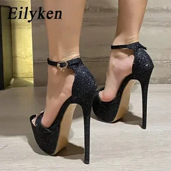 Eilyken Sexy Pole Dance High Heels Women Sandals Fashion Platform Open Toe Buckle Strap Party Shoes Size 34-46