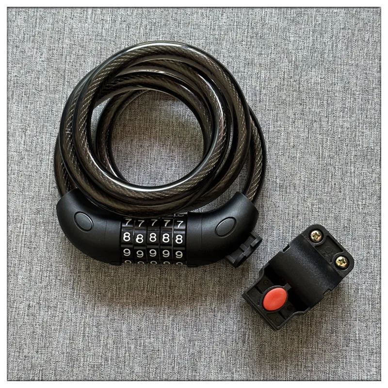 Bicycle Lock 5 Digit Code Anti-theft Lock Bike Security Accessory Steel Cable Cycling Bicycle Lock 1200mm x12mm