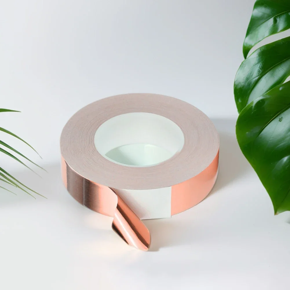 20M Koperfolie Tape Enkelzijdig Geleidende Afscherming Tape Plant Bescherming Slak Tape Tegen Slakken Val Thuis DIY koperen Tape