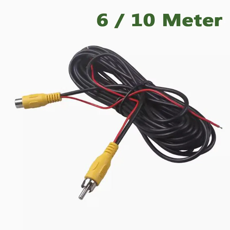 Universal  6m 10 Meter Reverse Video Extension Cable Male to Female for Car Parking camera & Monitor