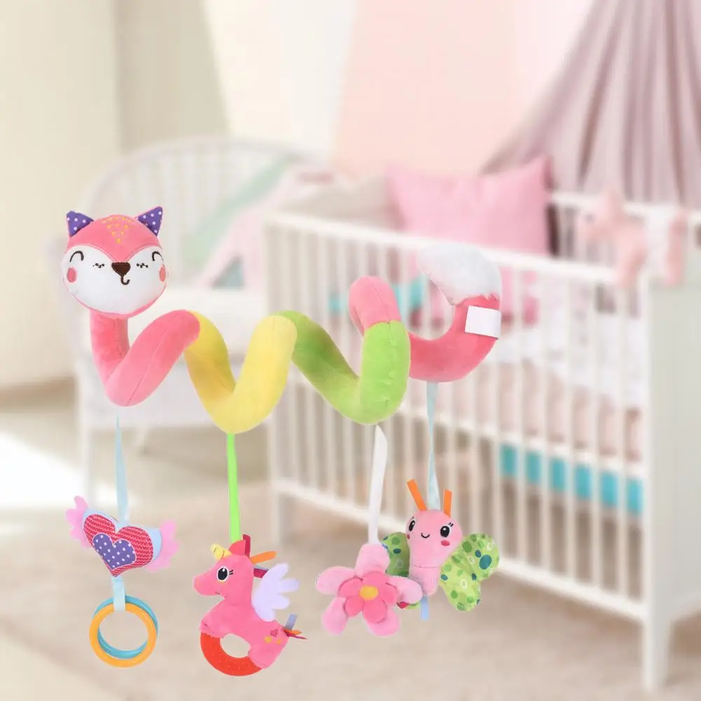 Crib Rattle Toy Fox Butterfly Pegasus Doll Baby Stroller Crib Hanging Rattles Plush Toy for Baby Aged 0-3