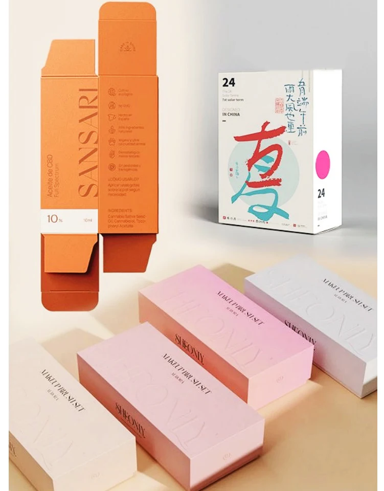 Packaging Small Carton, General Trademark Logo Color Box, Makeup Gift Box, DIY Manual Box, Printing Customization