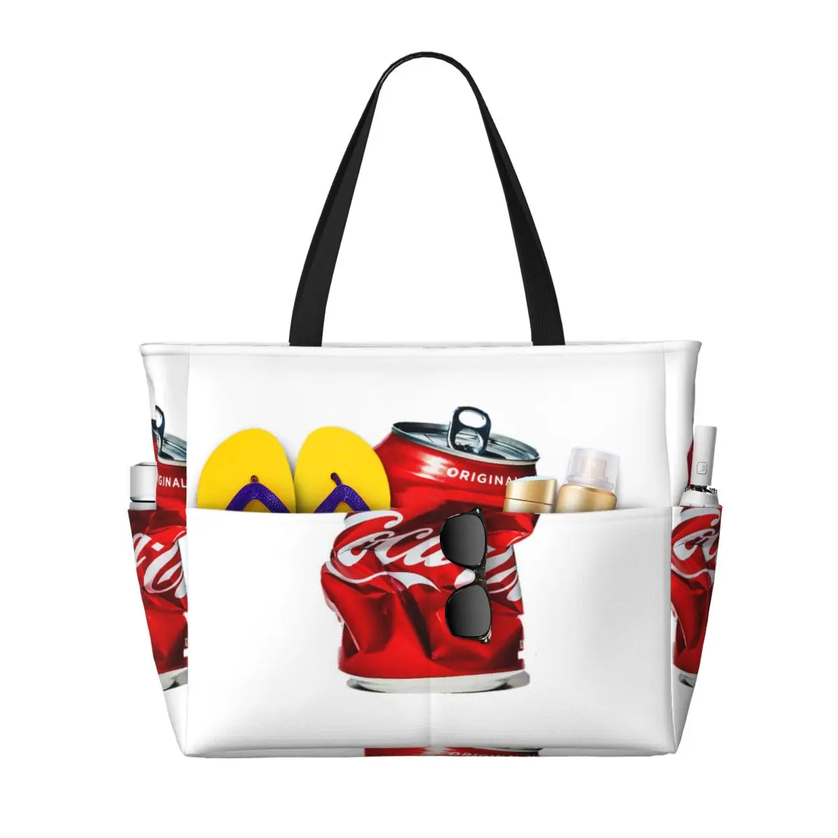 Coca Cola Beach Tote Bag Sport Gym Yoga Duffle Large Tote Bag Women Travel Bag Fitness bag