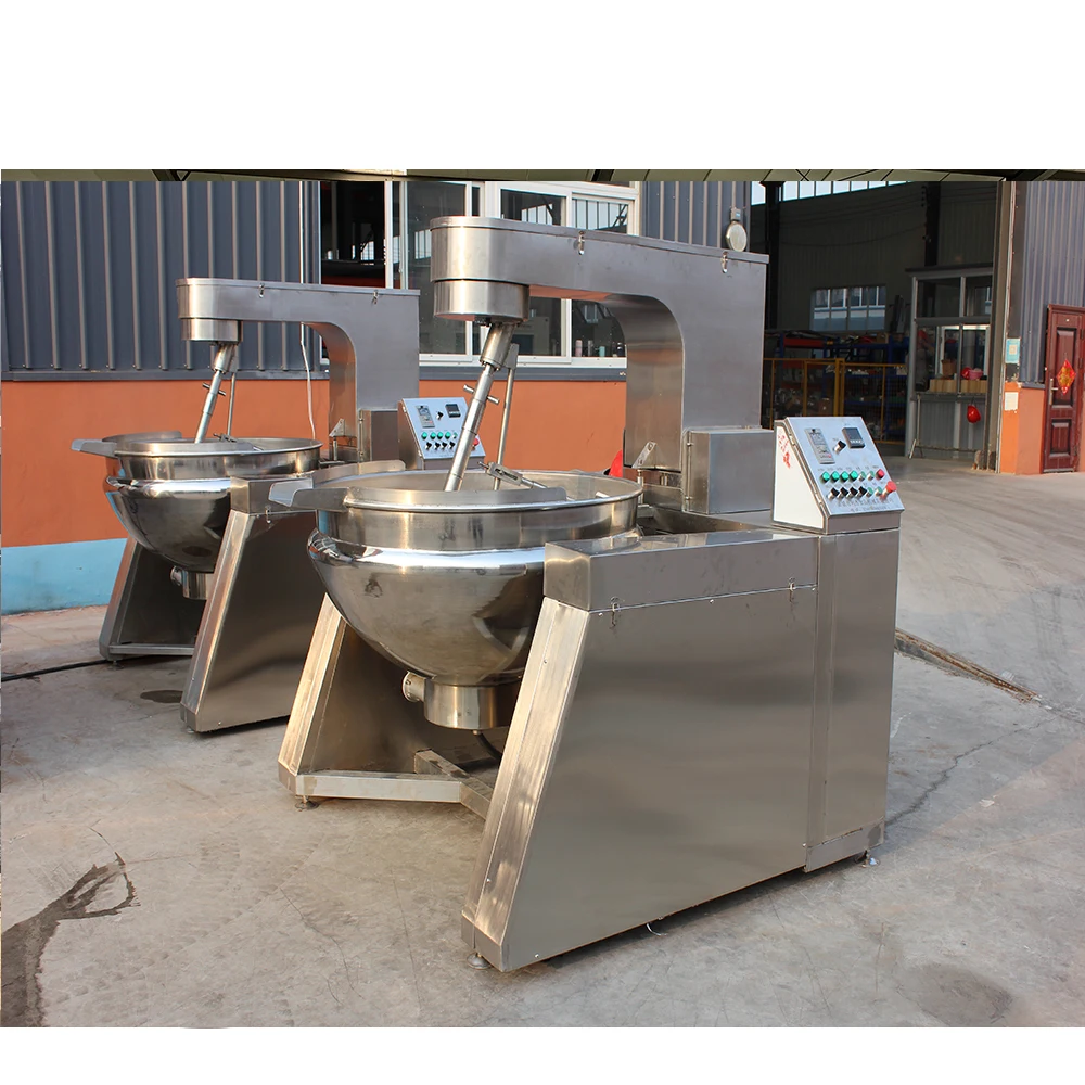 

50L-1000L Liter Jam Electric Stirring Cooking Pot Steam Jacketed Kettle With Automatic Stirrer