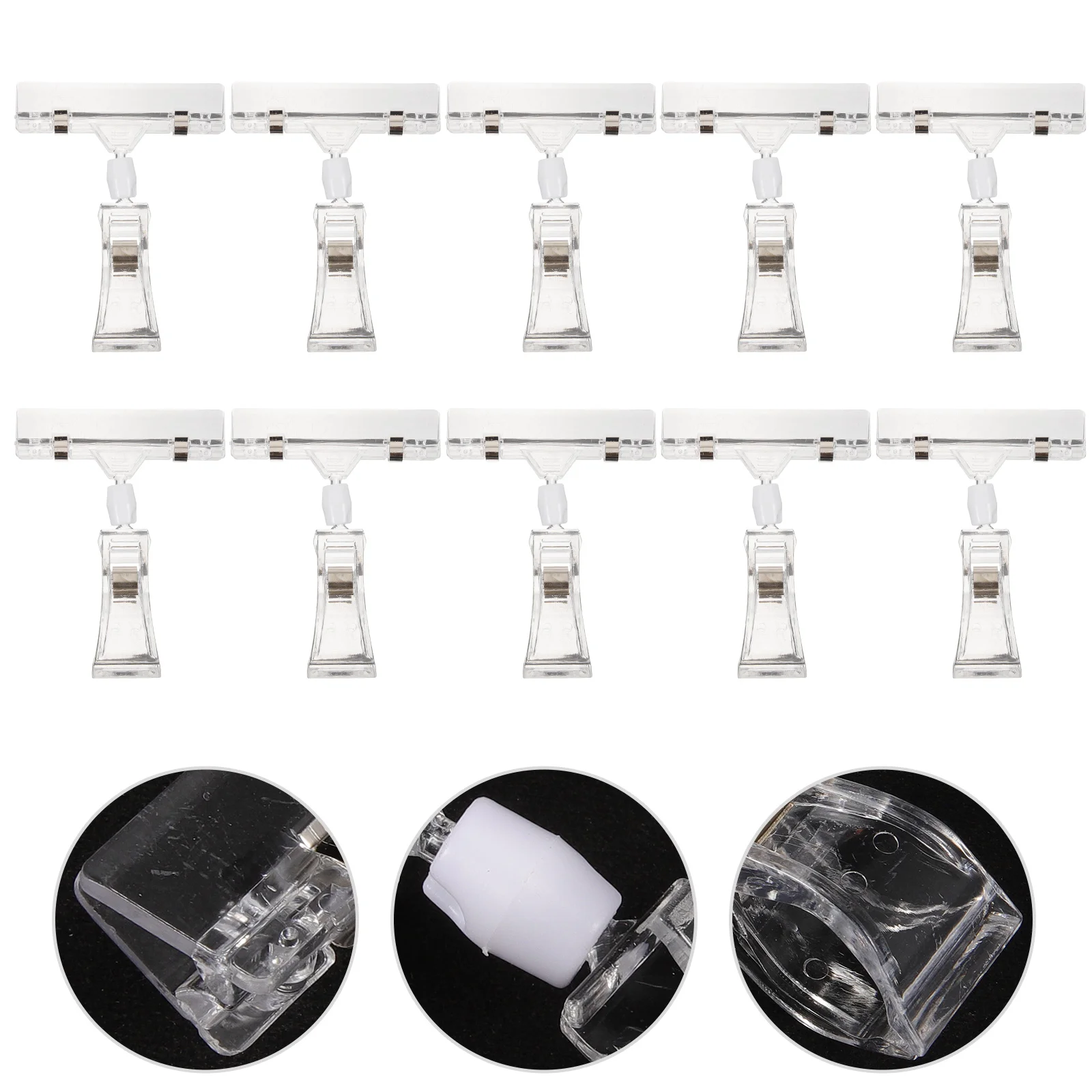 Rotating Price Folder Tag Holder Card Stand Double Head Clip Desktop Decoration Food Labels