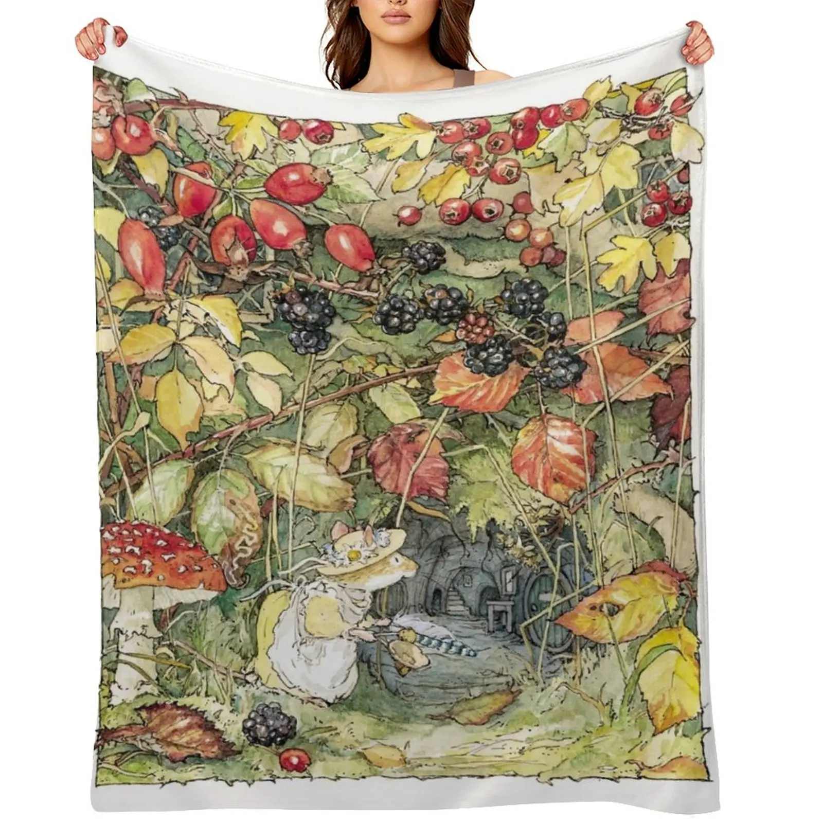 

Primrose at the entrance to the tunnels Throw Blanket Nap Quilt Heavy Beautifuls Blankets