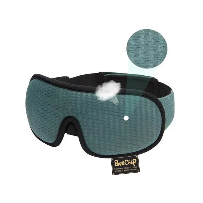 3D Eye Mask Green Breathable Shading Sleeping Hot Sales Eye Mask Adjustable Strap Sleep Mask Padded Travel Rest