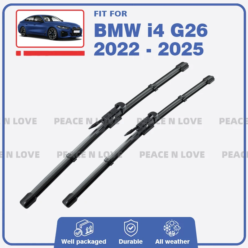 

Набор щеток стеклоочистителя для BMW i4 G26 2022 2023 2024 2025, передний дворник, лобовое стекло, омыватель окон, резиновые щетки, аксессуары