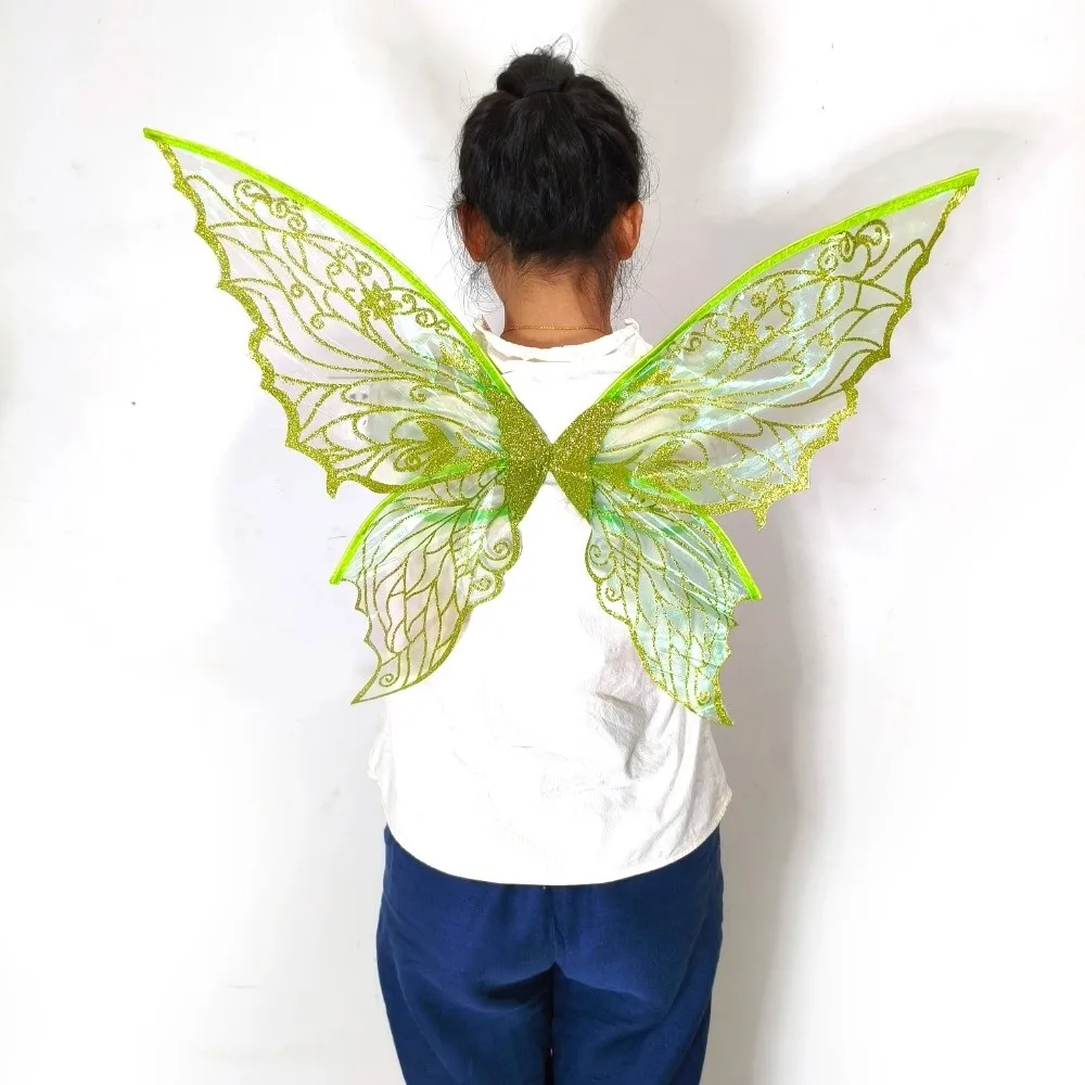 Ali da fata glitterate Costume da ala d'angelo da fata Ali da fata Ali d'angelo Puntelli per fotografia Ali da elfo Ali cosplay