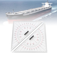 Acrylic 300mm Chart Drawing Triangle Ruler Hand-drawn Triangle Board Nautical Navigation Triangle Drafting Marine Accessories