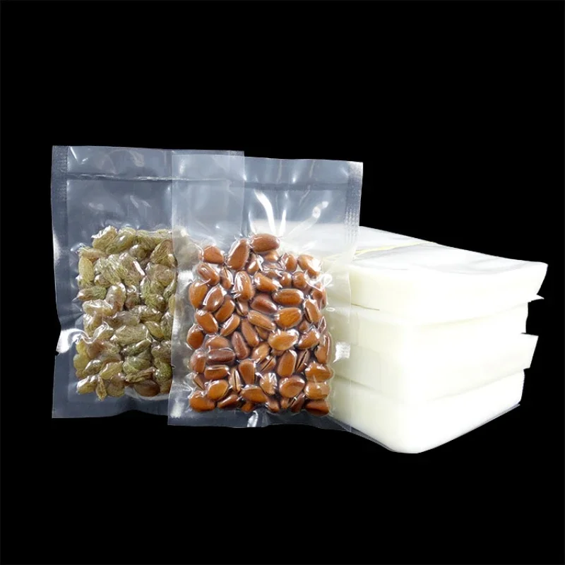 DHL 16*24cm Transparent Plastic Clear Vacuum Pouch For Seeds Tea Freezed Food Storage Packing Bag Open Top Heat Seal Package Bag