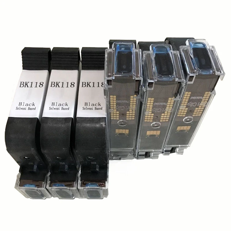 Original BK117 BK118 BK129 BK140 Solvent Black 2.5 TIJ Ink Cartridge For Domino G20I G230i GX30i GX150i Handheld Inkjet Printers