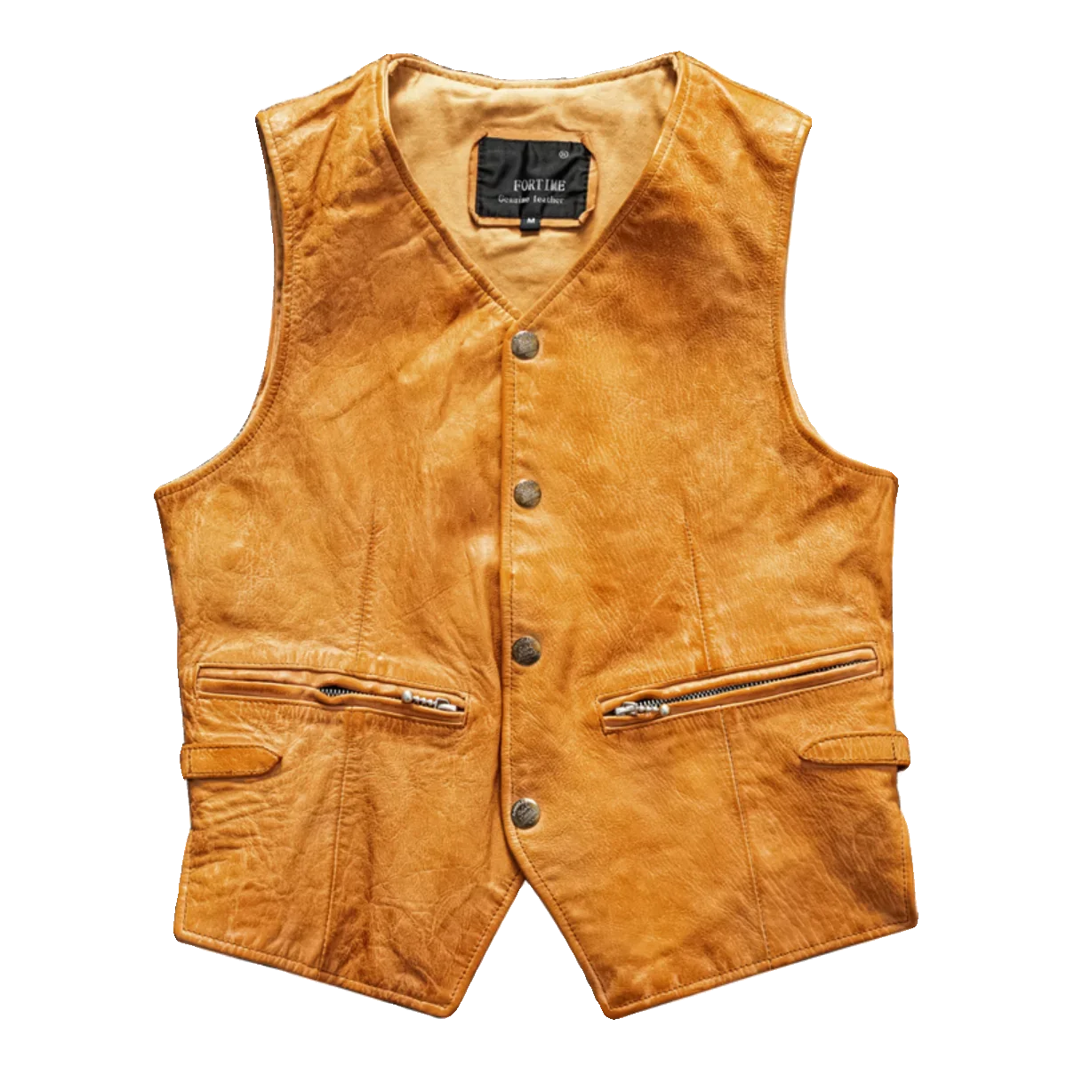 Heavy water washed, hand polished, Italian vegetable tanned top layer sheepskin, men's knight vest, leather vest, camisole