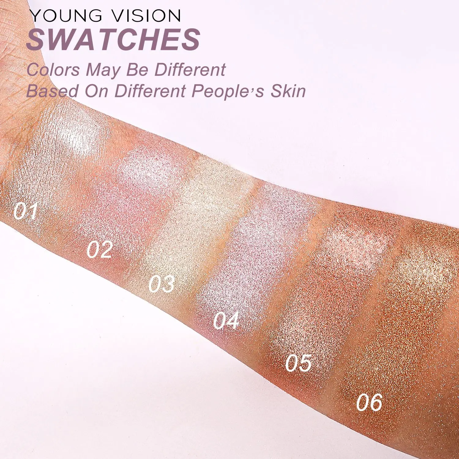 6 Color Highlight Powder Shimmer Glitter Brightens Skin Tone Lasting Fashion Multifunctional Eye-shadow New Body Makeup Palette