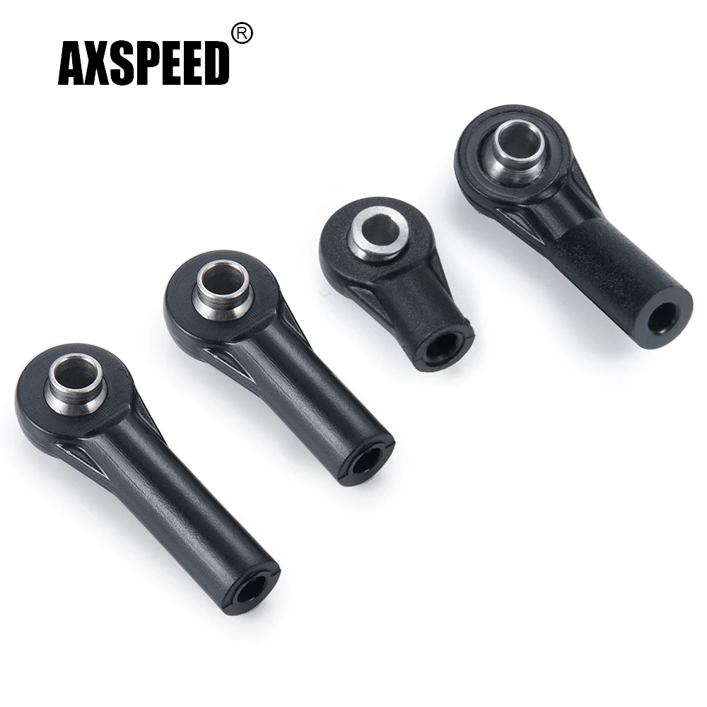 AXSPEED 10pcs Plastic M3 Link Rod Balls Ends Heads CW for Axial SCX10 II D90 TRX-4 1/10 RC Crawler Car Model Parts