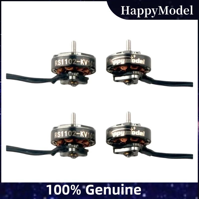 

4 шт. HappyModel RS1102 1102 10000KV 13500KV 2S бесщеточный двигатель 9N12P с валом 1,5 мм для Mobula7 O4 Micro RC FPV Racing Drone