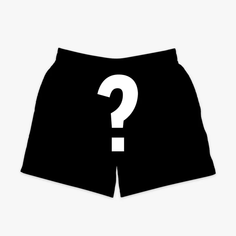 

Fun Question Mark Printed Casual Shorts with American High Street Style Loose Sports Five Quarter Pants for Both Men and Women