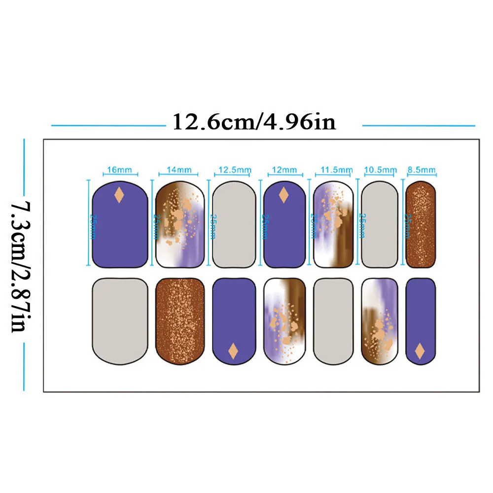 Nail Art Sticker Full Cover Gel Wraps Kleurrijke Stickers Voor Vrouwen Diy Nagellak Strips Wraps Voor Party Decor Nagelaccessoires