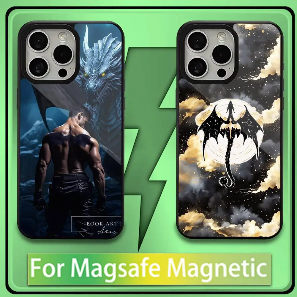 

F-Fourth W-Wing Dragon Phone Case For iPhone17,16,15,14,13,12,11,Plus,Pro,Max,Mini Soft Magesafe Magnetic Wireless Charge