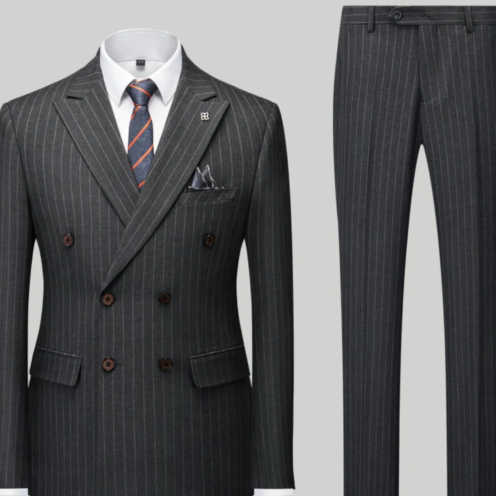 

Black Wedding Groom Tuxedos for Prom Party Stage Double Breasted Slim fit Men Suits Blazer Jacket 1 Piece