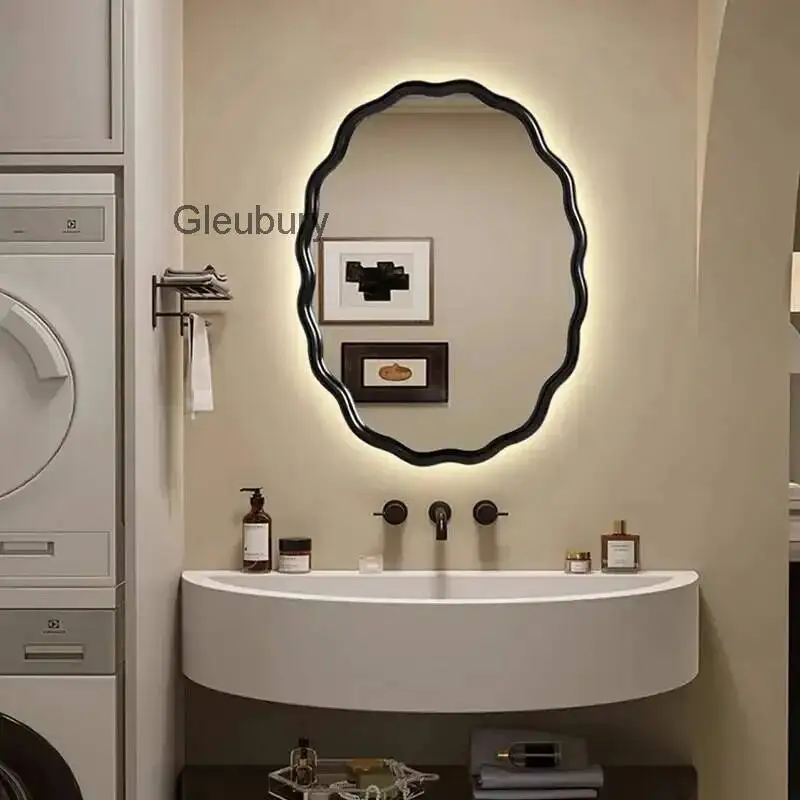 Vintage Koreanischer Stil Spiegel Ästhetischer Badezimmer- und Wohnzimmer-Dekorationsspiegel Schminktisch Funky Wandspiegel Wohndekoration