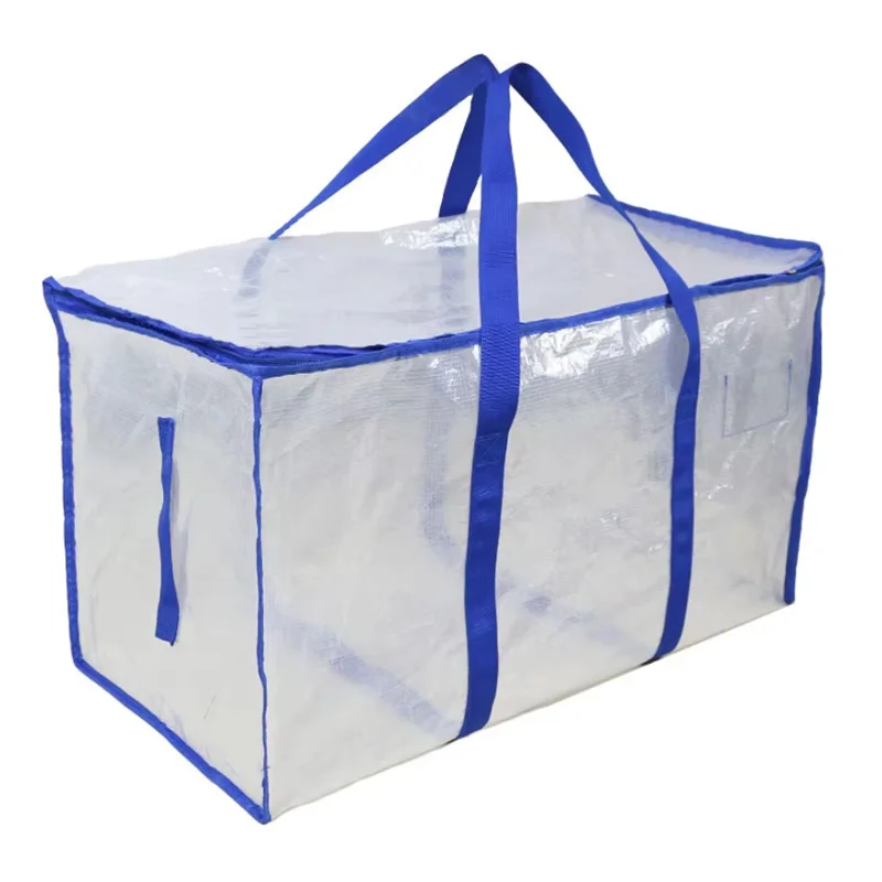 

Semi-transparent Travel Luggage Bag Household PE Clothes Quilt Dust-proof Storage Bag Waterproof Dust-proof Clothes Toy Organizi