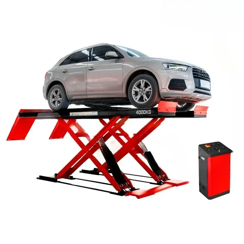 Automobile Ultra-Thin Large Shear 4 Tons Lift 3D Four-Wheel Aligner Repair Shop Equipment