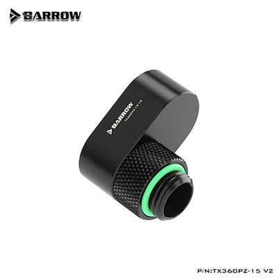 

Barrow TX360PZ-15 V2, 15mm 360 Degree Rotary Offset Fittings, G1 / 4 15mm Male To Female Extender Fittings