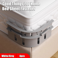 Neat Sheets 4PCS Invisible Bed Sheet Holder Clips No Slip NeedleFree Grippers Secure Safe Bedding Anti-Shift Fasteners Home/Crib