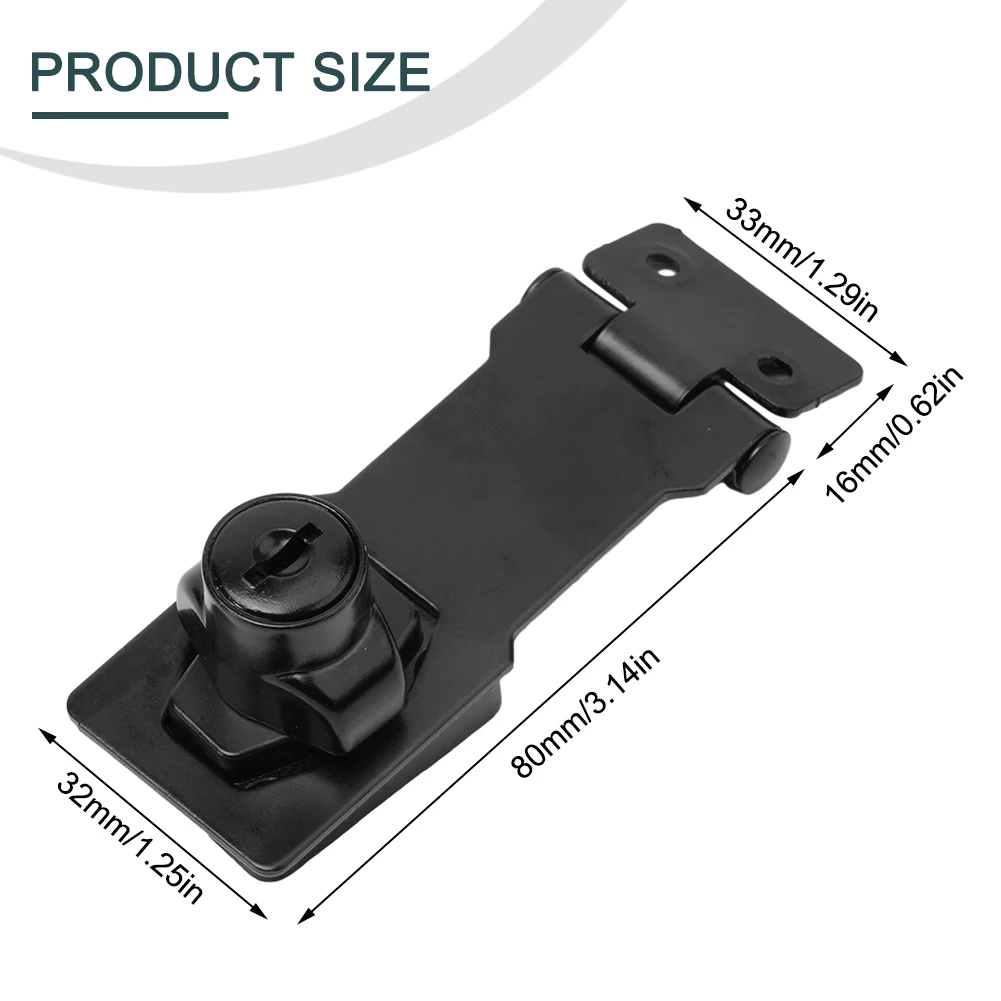 With Key Hasp Lock Drawer For Doors Padlock Hasp Letter Box Locker for Double Door Cabinet Lock Resistance With